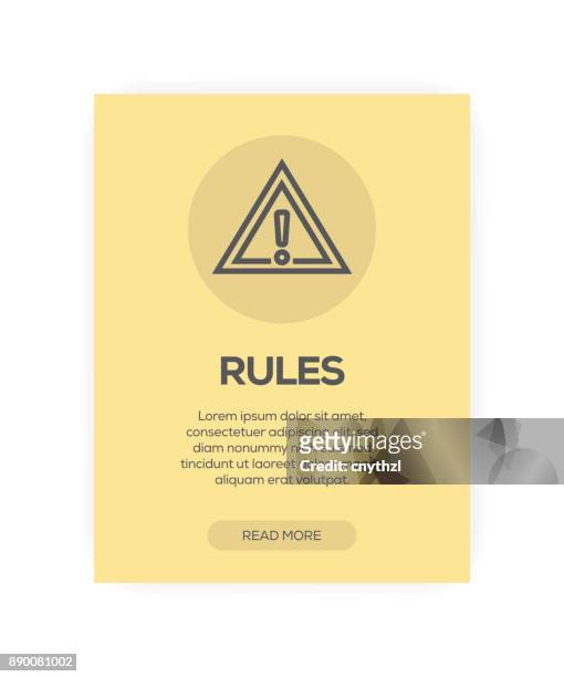 rules concept - school rules stock illustrations