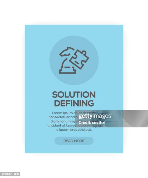 solution defining concept - data driven decisions stock illustrations