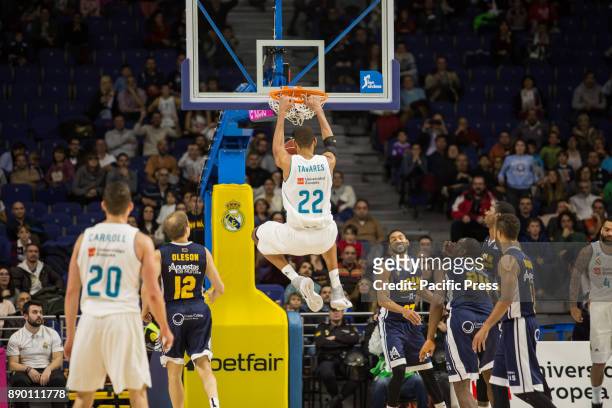 Edy Tavares during Real Madrid victory over UCAM Murcia in Liga Endesa regular season game celebrated in Madrid at Wizink Center. December 10th 2017.