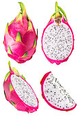 Dragon fruit, pitaya isolated on white background