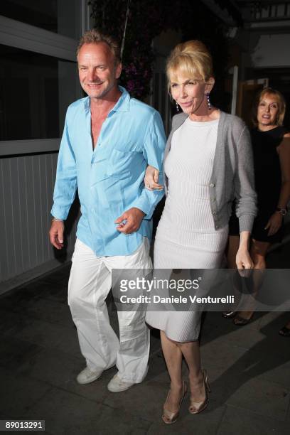 Sting and Trudy Styler attend day two of the Ischia Global Film And Music Festival on July 13, 2009 in Ischia, Italy.