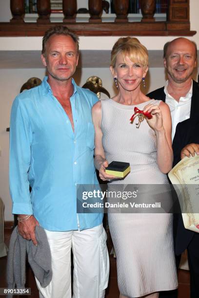 Sting and Trudy Styler attend day two of the Ischia Global Film And Music Festival on July 13, 2009 in Ischia, Italy.