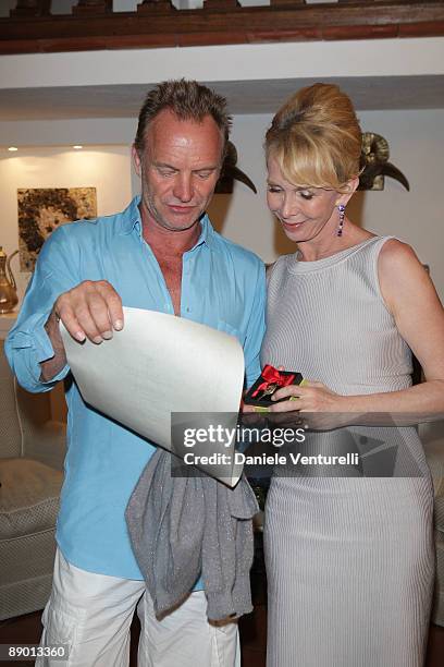 Sting and Trudy Styler attend day two of the Ischia Global Film And Music Festival on July 13, 2009 in Ischia, Italy.