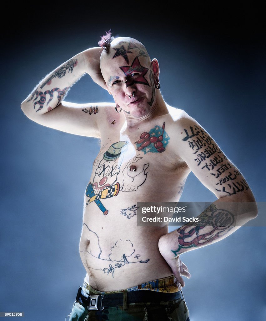 Tattooed man