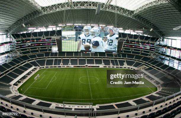 Overview of the Dallas Cowboys Stadium on July 13, 2009 in Dallas, Texas. The stadium will attend the CONCACAF Gold Cup Quarterfinals match between...