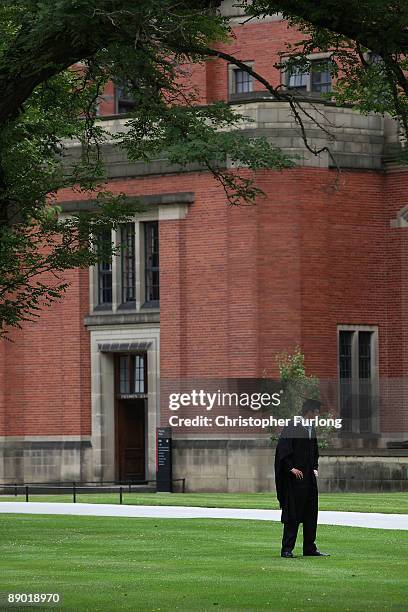 Students at the University of Birmingham take part in their degree congregations as they graduate on July 14, 2009 in Birmingham, England. Over 5000...