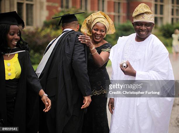 Relatives and students at the University of Birmingham take part in the degree congregations on July 14, 2009 in Birmingham, England. Over 5000...