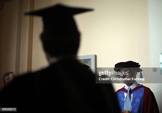 Academic staff at the University of Birmingham take part in the degree congregations on July 14, 2009 in Birmingham, England. Over 5000 graduates...