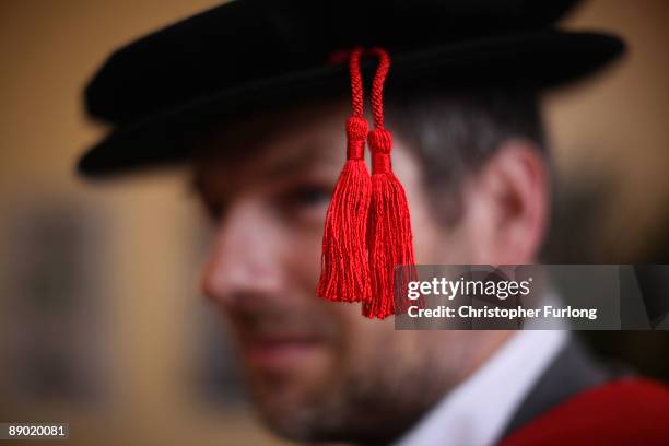 Academic staff at the University of Birmingham take part in the degree congregations on July 14, 2009 in Birmingham, England. Over 5000 graduates...