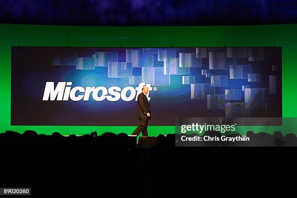 Steve Ballmer, Chief Executive Officer of Microsoft Corporation addresses the Microsoft Worldwide Partner Conference on July 14, 2009 at the Morial...