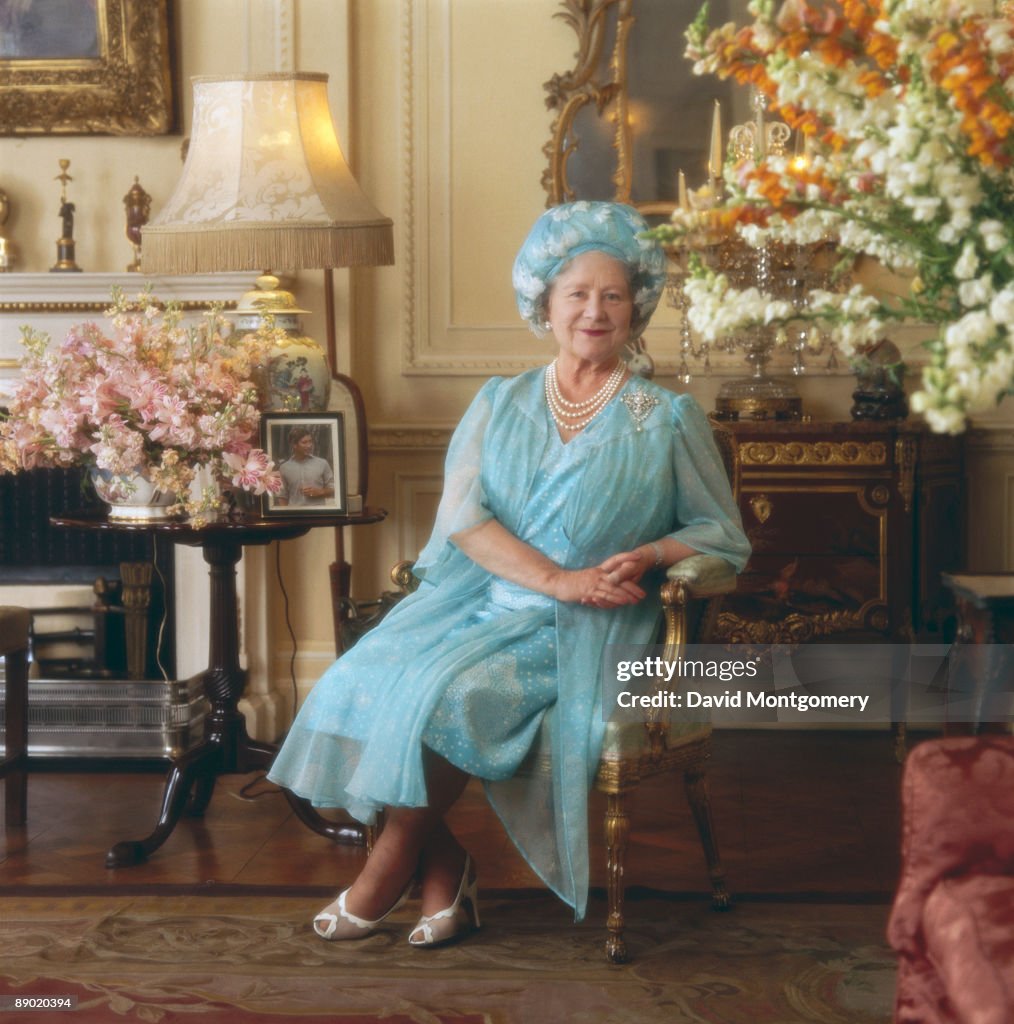 The Queen Mother , mother of Queen Elizabeth II, at Clarence House