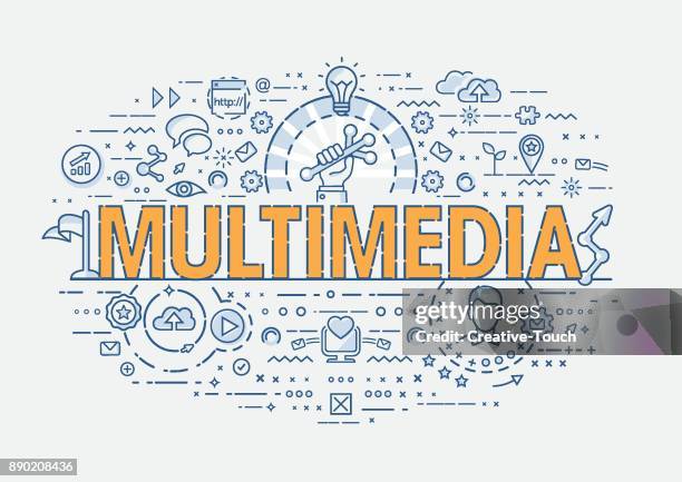 thin concept - multimedia - coding team stock illustrations
