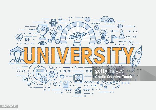 thin concept - university - drug development process stock illustrations