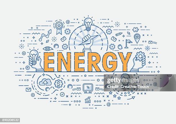 thin concept - energy - storage solutions stock illustrations
