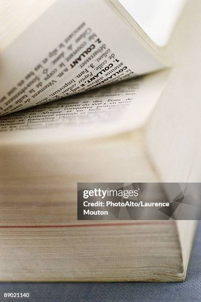 french dictionary, extreme close-up - typique de la france photos et images de collection