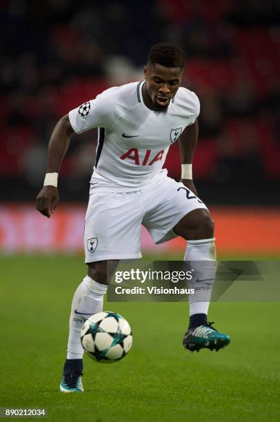 Serge Aurier of Tottenham Hotspur in action during the UEFA Champions League group H match between Tottenham Hotspur and APOEL Nikosia at Wembley...