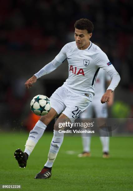 Dele Alli of Tottenham Hotspur in action during the UEFA Champions League group H match between Tottenham Hotspur and APOEL Nikosia at Wembley...