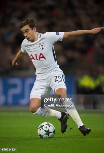 Harry Winks of Tottenham Hotspur in action during the UEFA Champions League group H match between Tottenham Hotspur and APOEL Nikosia at Wembley...