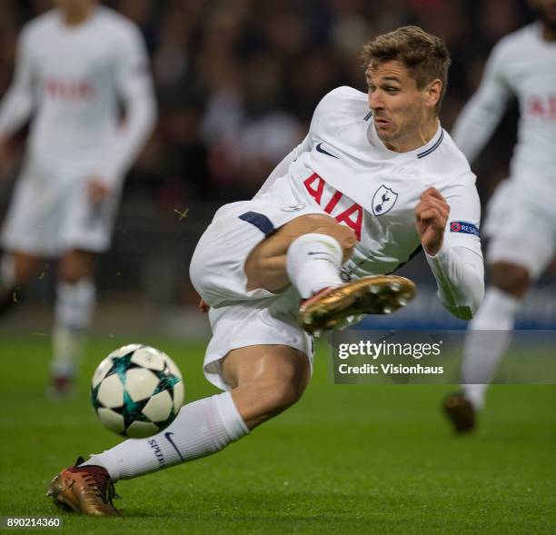 Fernando Llorente of Tottenham Hotspur in action during the UEFA Champions League group H match between Tottenham Hotspur and APOEL Nikosia at...