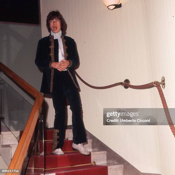 English musician Mick Jagger is Rome with his band 'The Rolling Stones' for the band's first performances in Italy, 1967.