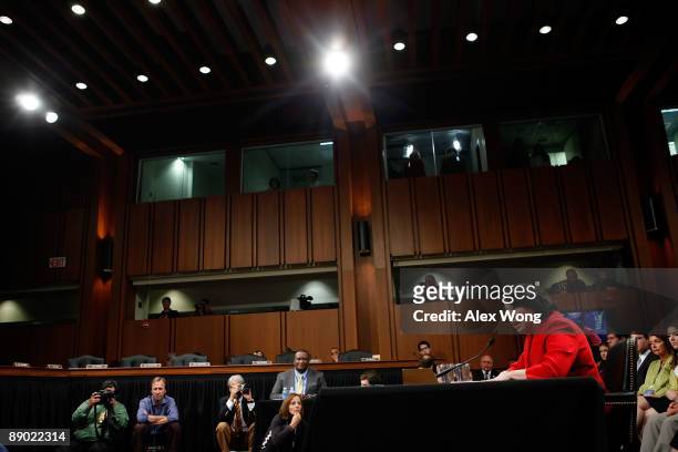 Supreme Court nominee Judge Sonia Sotomayor answers questions from Sen. Charles Grassley during the second day of her confirmation hearings on...