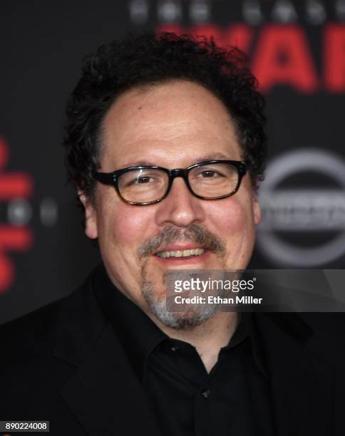 Actor/filmmaker Jon Favreau attends the premiere of Disney Pictures and Lucasfilm's "Star Wars: The Last Jedi" at The Shrine Auditorium on December...