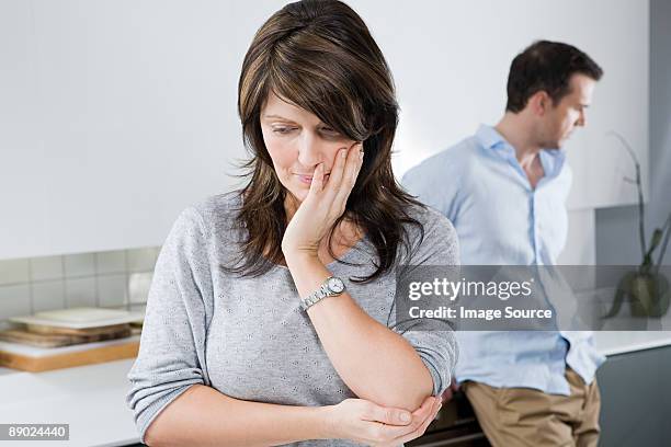 couple ignoring each other - contemplation couple stock pictures, royalty-free photos & images