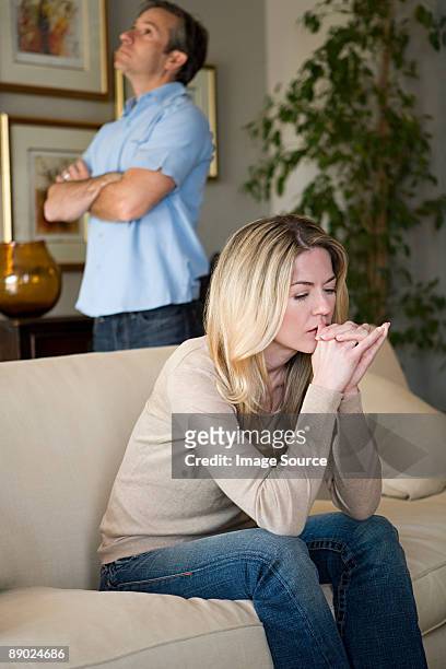 couple having relationship difficulties - divorce couple stock pictures, royalty-free photos & images
