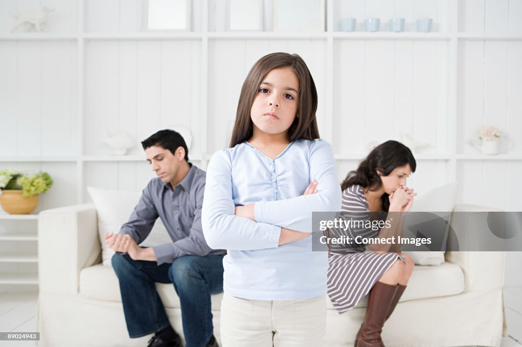 Hispanic girl with hostile parents