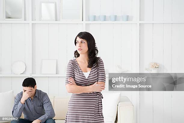 couple having relationship difficulties - standing in a row stock pictures, royalty-free photos & images