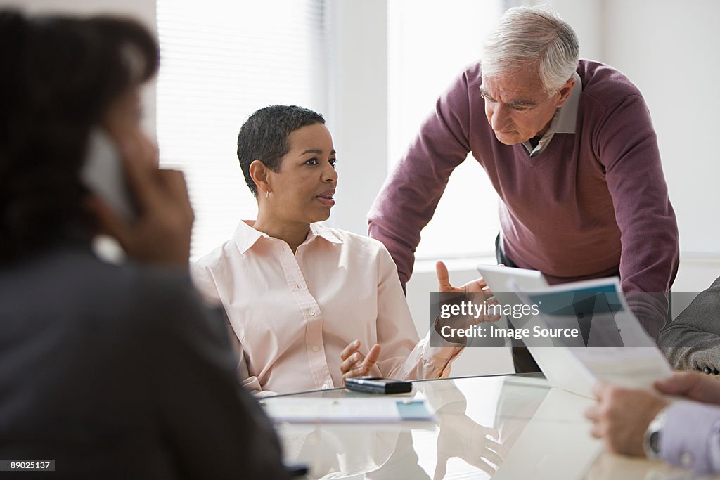 Colleagues in meeting