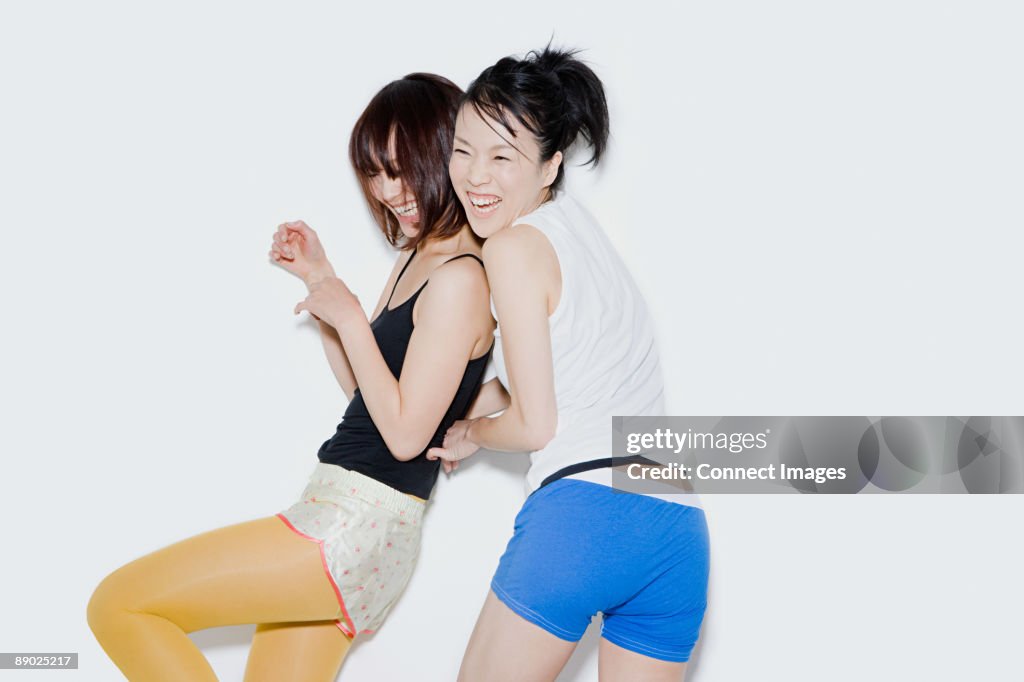 Young women having fun