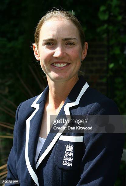 Beth Morgan of the England Women's Cricket Team poses for a picture at Downing Street on July 14, 2009 in London, England. England retained the ashes...