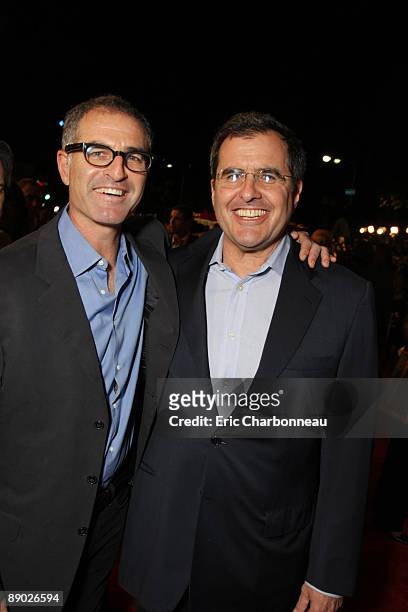 Director David Frankel and News Corp's Peter Chernin at 20th Century Fox Premiere of 'Marley & Me' on December 11, 2008 at Mann's Village Theatre in...