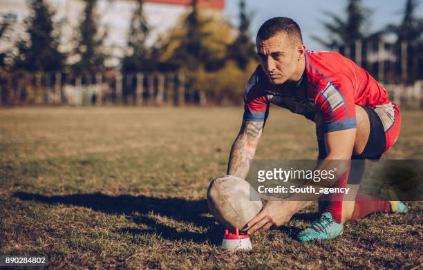 placing the ball - rugby league ball stock pictures, royalty-free photos & images