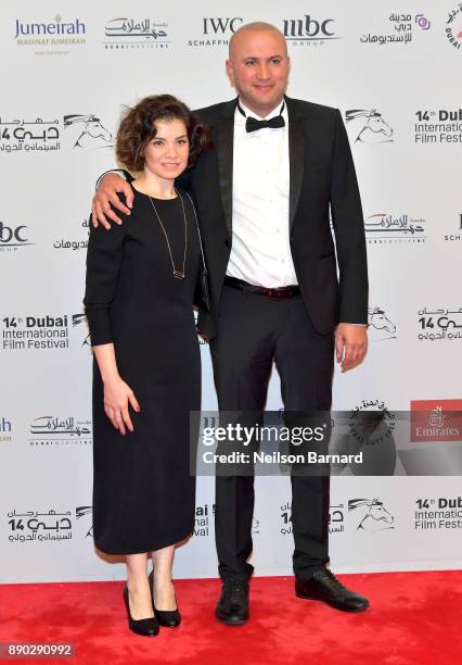 Director Khaled Diab attends the "Induced Labor" red carpet on day six of the 14th annual Dubai International Film Festival held at the Madinat...