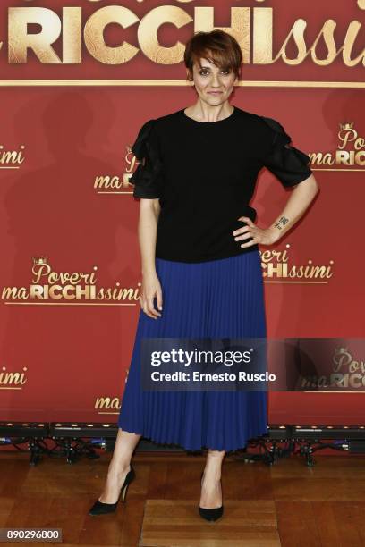 Lucia Ocone attends 'Poveri Ma Ricchissimi' photocall on December 11, 2017 in Rome, Italy.