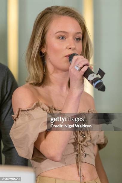 Zara Larsson attends the press conference ahead of the Nobel Peace Prize Concert 2017 at the Norwegian Nobel Institute on December 11, 2017 in Oslo,...