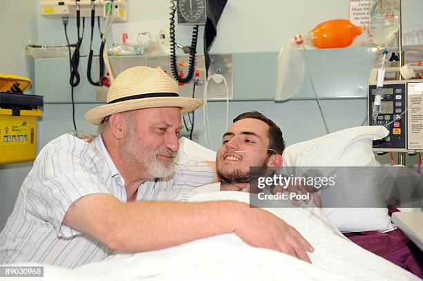 Richard Cass with his son Jamie Neale at the Blue Mountains District ANZAC Memorial Hospital July 15, 2009 in Katoomba, Australia. Jamie Neale, an...