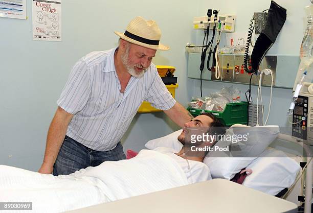 Richard Cass with his son Jamie Neale at the Blue Mountains District ANZAC Memorial Hospital July 15, 2009 in Katoomba, Australia. Jamie Neale, an...