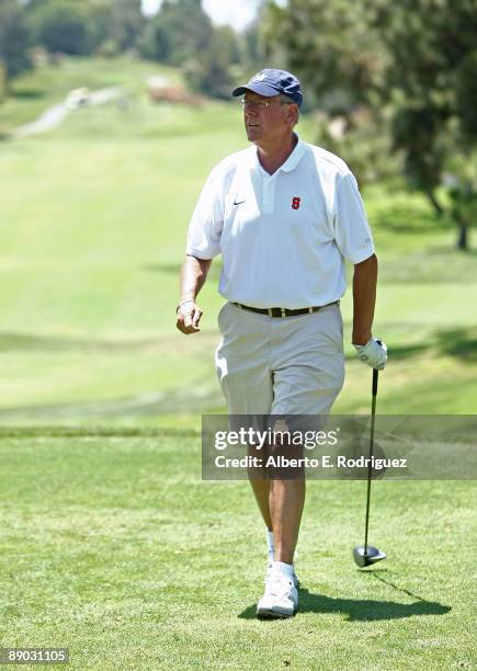 Basketball coach Jim Boeheim participates in the 17th Annual ESPY Awards celebrity golf tournament at Industry Hills Golf Club on July 14, 2009 in...