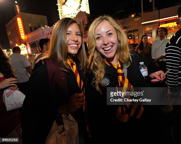 Costumed fans attend the opening night of "Harry Potter And The Half-Blood Prince" at Grauman's Chinese Theatre on July 14, 2009 in Hollywood,...