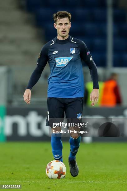 Havard Nordtveit of Hoffenheim controls the ball during the UEFA Europa League group C match between 1899 Hoffenheim and PFC Ludogorets Razgrad at...