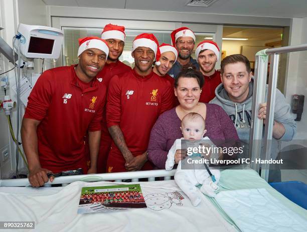 Liverpool manager Jurgen Klopp with players Daniel Sturridge, Joe Gomez, Georginio Wijnaldum, Lazar Markovic and Andrew Robertson making their annual...