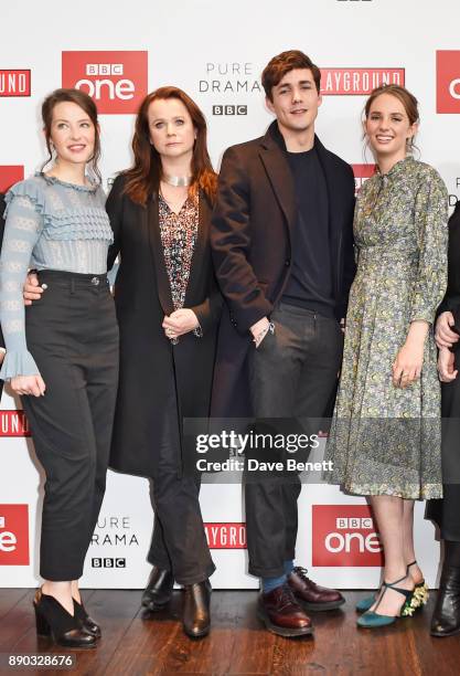 Annes Elwy, Emily Watson, Jonah Hauer-King and Maya Thurman-Hawke attend a special screening of new BBC drama "Little Women" at The Soho Hotel on...