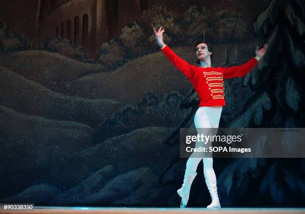 Donetsk Opera dancer seen performing The Nutcracker Ballet in Luhansk. The Nutcracker is a classical ballet act written by Russian composer Pyotr...