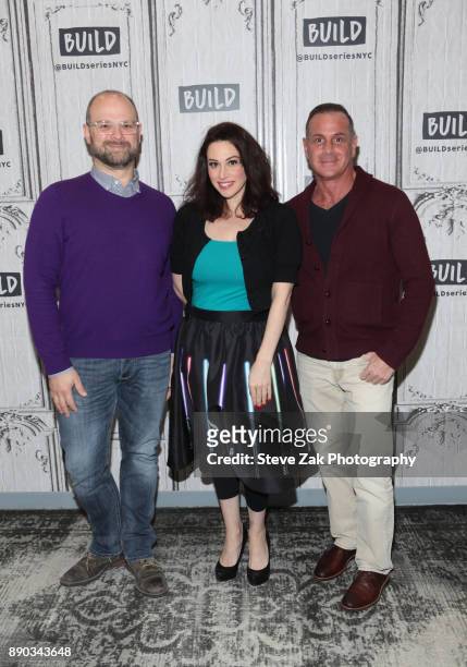 Carl Andress, Lesli Margherita and Matthew Lombardo attend Build Series to discuss "Who's Holiday" at Build Studio on December 11, 2017 in New York...