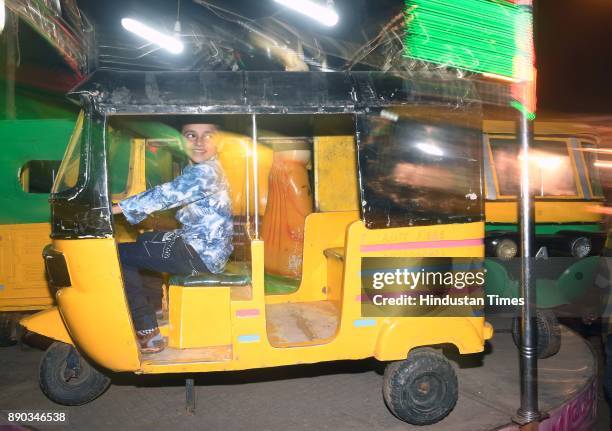 Child enjoys at Mahim Fair on December 9, 2017 in Mumbai, India. Located at burial of Makhtoom Fakir Ali Paru , a famous Qazi of Mahim, This is 12...