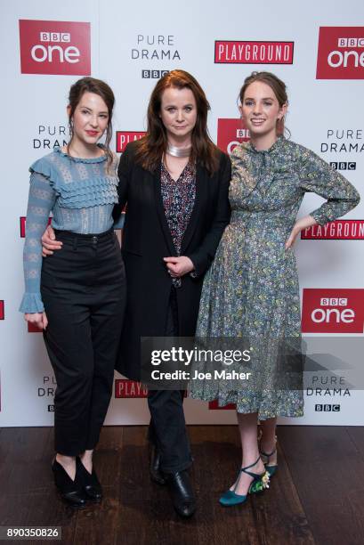 Annes Elwy; Emily Watson and Maya Hawke attend the 'Little Women' special screening at The Soho Hotel on December 11, 2017 in London, England.