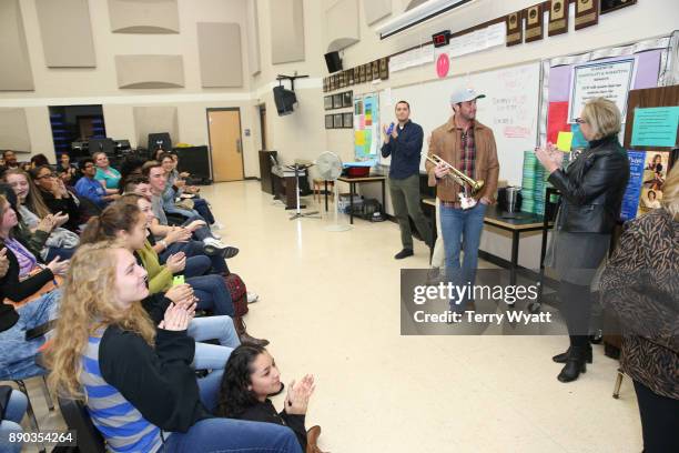 Country Music Artist Easton Corbin and Cost Plus World Market Surprise Antioch High School Music Students With Donation of Musical Instruments on...